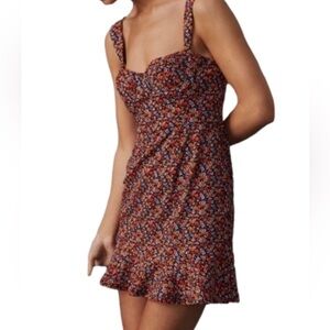 Anthropologie Hutch Floral Mini Bustier Sundress Small